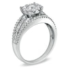 Thumbnail Image 1 of Previously Owned - 1 CT. T.W. Diamond Three Row Split Shank Engagement Ring in 14K White Gold