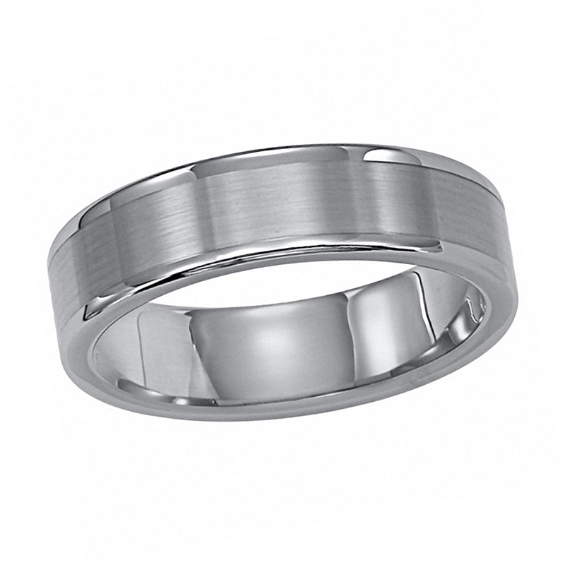 Main Image 1 of Previously Owned - Triton Men's 6.0mm Comfort Fit Tungsten Carbide Wedding Band