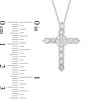 Thumbnail Image 2 of Previously Owned - 1/2 CT. T.W. Diamond Cross Pendant in 10K White Gold