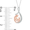 Thumbnail Image 1 of Previously Owned - Diamond Accent Motherly Love Infinity Pendant in 10K Two-Tone Gold