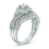 Thumbnail Image 1 of Previously Owned - 1/2 CT. T.W. Princess-Cut Diamond Frame Twist Vintage-Style Bridal Set in 14K White Gold
