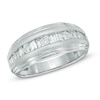 Thumbnail Image 1 of Previously Owned - 1 CT. T.W. Round and Baguette Diamond Wedding Band in 14K White Gold