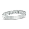 Thumbnail Image 1 of Previously Owned - 1/2 CT. T.W. Diamond Scallop Edge Anniversary Band in 14K White Gold
