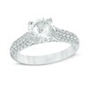 Thumbnail Image 1 of Previously Owned - 8.0mm Lab-Created White Sapphire Ring in Sterling Silver