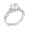 Thumbnail Image 2 of Previously Owned - 8.0mm Lab-Created White Sapphire Ring in Sterling Silver