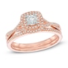 Thumbnail Image 0 of Previously Owned - 1/2 CT. T.W. Diamond Double Frame Bridal Set in 14K Rose Gold