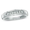 Thumbnail Image 0 of Previously Owned - Men's 1/4 CT. T.W. Diamond Comfort Fit Anniversary Band in 10K White Gold