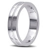 Thumbnail Image 2 of Previously Owned - 5.0mm Square-Cut Diamond Accent Solitaire Wedding Band in Sterling Silver