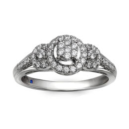 Previously Owned - Cherished Promise Collection™ 1/3 CT. T.W. Diamond Three Stone Frame Promise Ring in 10K White Gold