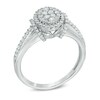 Thumbnail Image 2 of Previously Owned - 1/2 CT. T.W. Diamond Oval Cluster Collar Engagement Ring in 10K White Gold