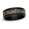 Thumbnail Image 0 of Previously Owned - Men's 8.0mm Black Stainless Steel Dark Camouflage Inlay Comfort Fit Wedding Band