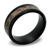 Thumbnail Image 1 of Previously Owned - Men's 8.0mm Black Stainless Steel Dark Camouflage Inlay Comfort Fit Wedding Band