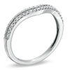 Thumbnail Image 1 of Previously Owned - 1/5 CT. T.W. Diamond Double Row Contour Wedding Band in 14K White Gold