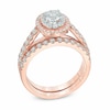 Thumbnail Image 1 of Previously Owned - 1-1/2 CT. T.W. Diamond Double Frame Bridal Set in 14K Rose Gold