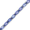 Thumbnail Image 1 of Previously Owned - Oval Tanzanite Tennis Bracelet in Sterling Silver - 7.25