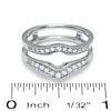 Thumbnail Image 1 of Previously Owned - 1/4 CT. T.W. Diamond Contour Solitaire Wrap in 14K White Gold