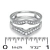 Thumbnail Image 1 of Previously Owned - 1/4 CT. T.W. Diamond Contour Solitaire Wrap in 14K White Gold