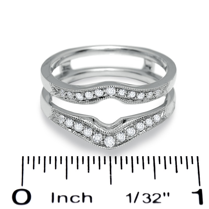 Previously Owned - 1/4 CT. T.W. Diamond Contour Solitaire Wrap in 14K White Gold