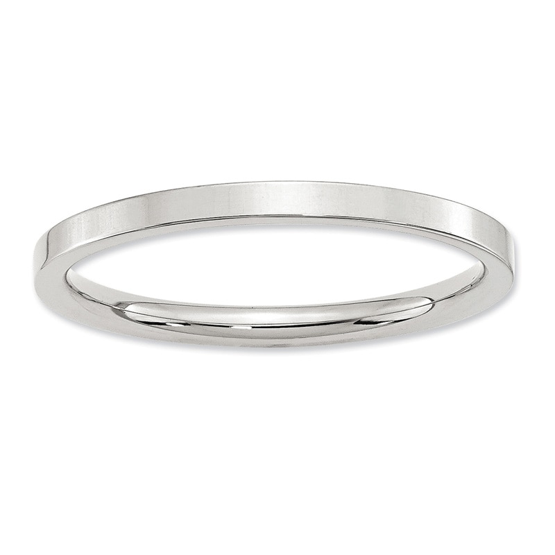 Ladies' 2.0mm Comfort-Fit Wedding Band in Sterling Silver