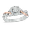 Thumbnail Image 1 of Previously Owned - 3/4 CT. T.W. Princess-Cut Diamond Frame Engagement Ring in 14K Two-Tone Gold