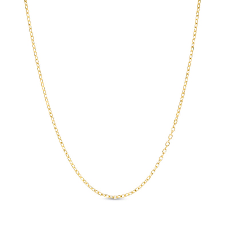 Main Image 1 of Previously Owned - 1.3mm Cable Chain Necklace in 14K Gold - 20"