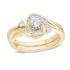 Thumbnail Image 1 of Previously Owned - 1/2 CT. T.W. Diamond Frame Bypass Bridal Set in 10K Gold