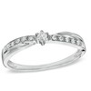 Thumbnail Image 1 of Previously Owned - 1/15 CT. T.W. Diamond Accent Criss-Cross Promise Ring in 10K White Gold