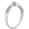 Thumbnail Image 2 of Previously Owned - 1/15 CT. T.W. Diamond Accent Criss-Cross Promise Ring in 10K White Gold