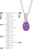 Thumbnail Image 3 of Previously Owned - Oval Amethyst and Lab-Created White Sapphire Pendant, Earrings and Ring Set in Sterling Silver
