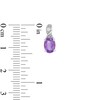 Thumbnail Image 4 of Previously Owned - Oval Amethyst and Lab-Created White Sapphire Pendant, Earrings and Ring Set in Sterling Silver