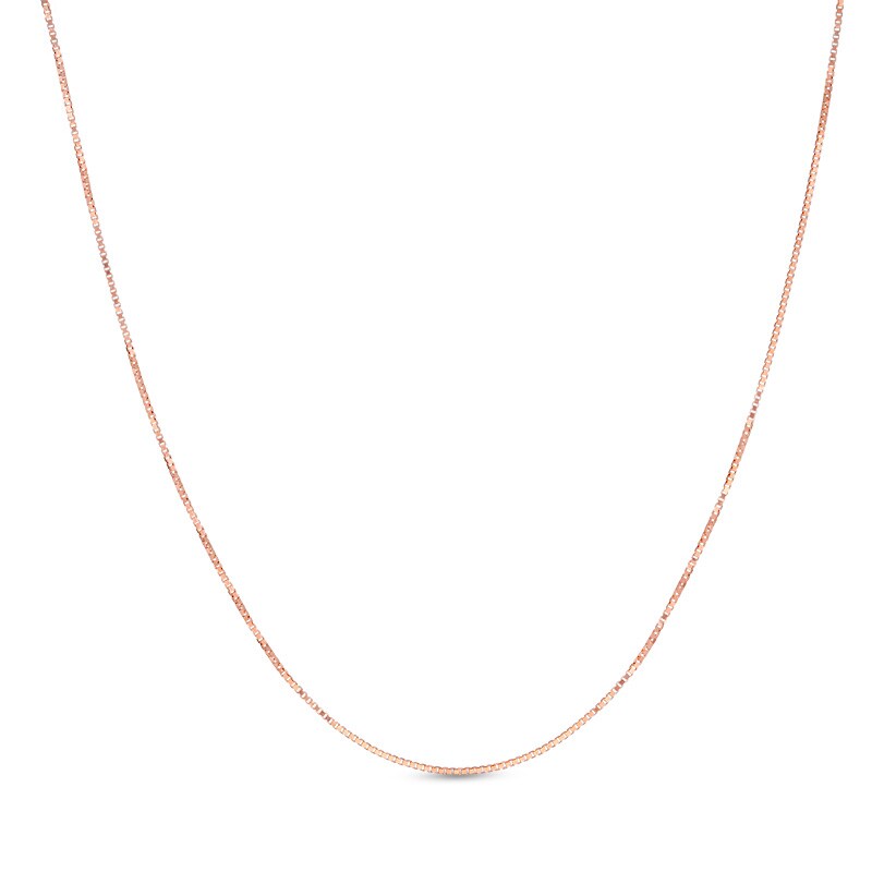Main Image 1 of Previously Owned - 0.45mm Box Chain Necklace in 14K Rose Gold