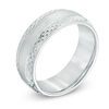 Thumbnail Image 1 of Previously Owned - Men's 8.0mm Diamond-Cut and Satin Wedding Band in Sterling Silver