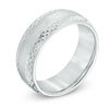 Thumbnail Image 1 of Previously Owned - Men's 8.0mm Diamond-Cut and Satin Wedding Band in Sterling Silver