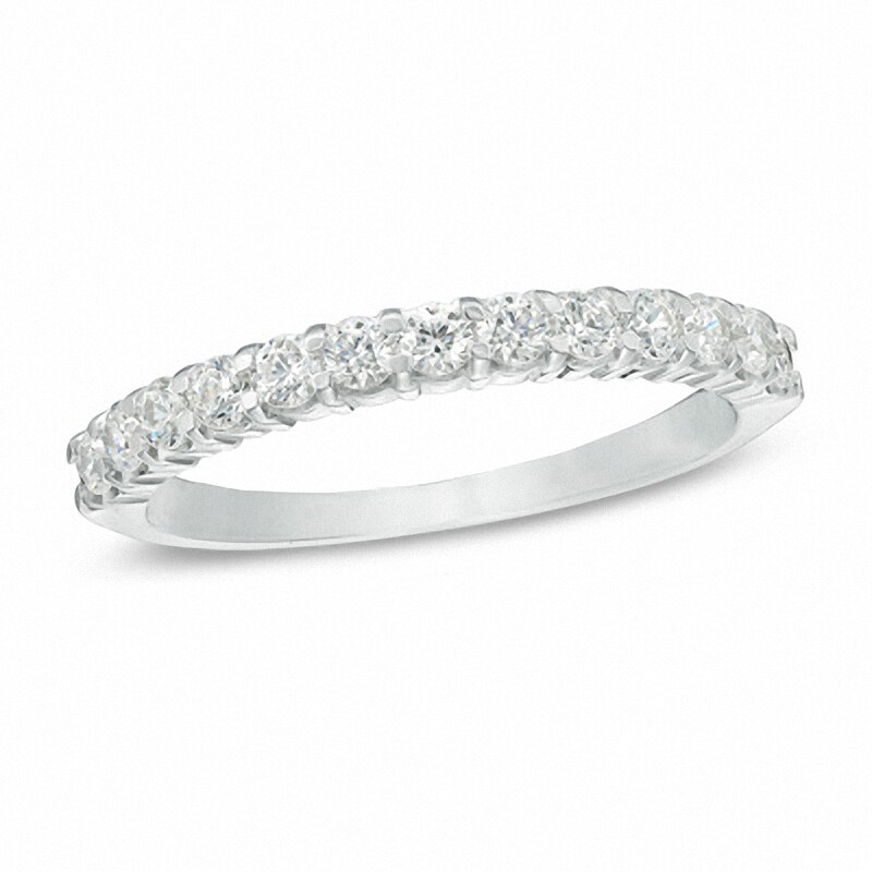 Main Image 1 of Previously Owned - 1/2 CT. T.W. Diamond Band in 14K White Gold