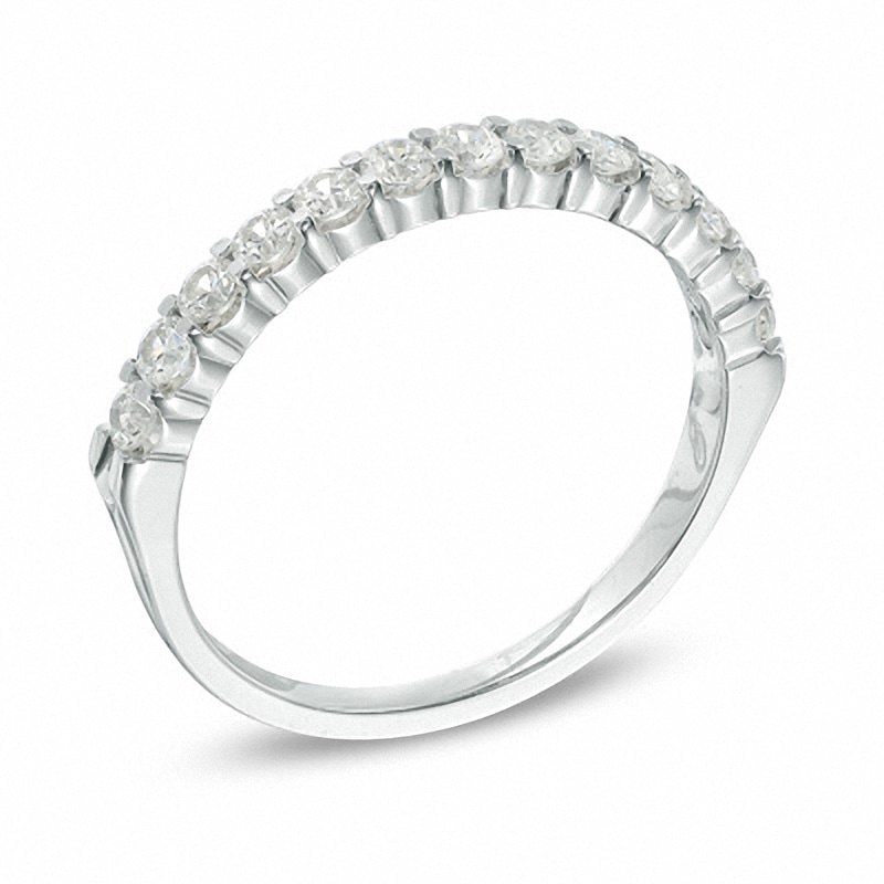 Main Image 2 of Previously Owned - 1/2 CT. T.W. Diamond Band in 14K White Gold