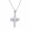 Thumbnail Image 1 of Previously Owned - 1/5 CT. T.W. Diamond Cross Pendant in 10K White Gold