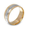 Thumbnail Image 1 of Previously Owned - Men's 7.0mm Slanted Wedding Band in 10K Two-Tone Gold