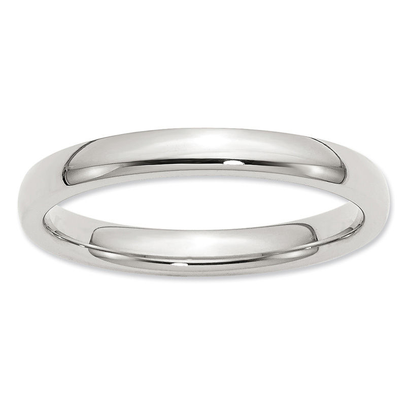 Previously Owned - Ladies' 3.0mm Comfort-Fit Wedding Band in Sterling Silver