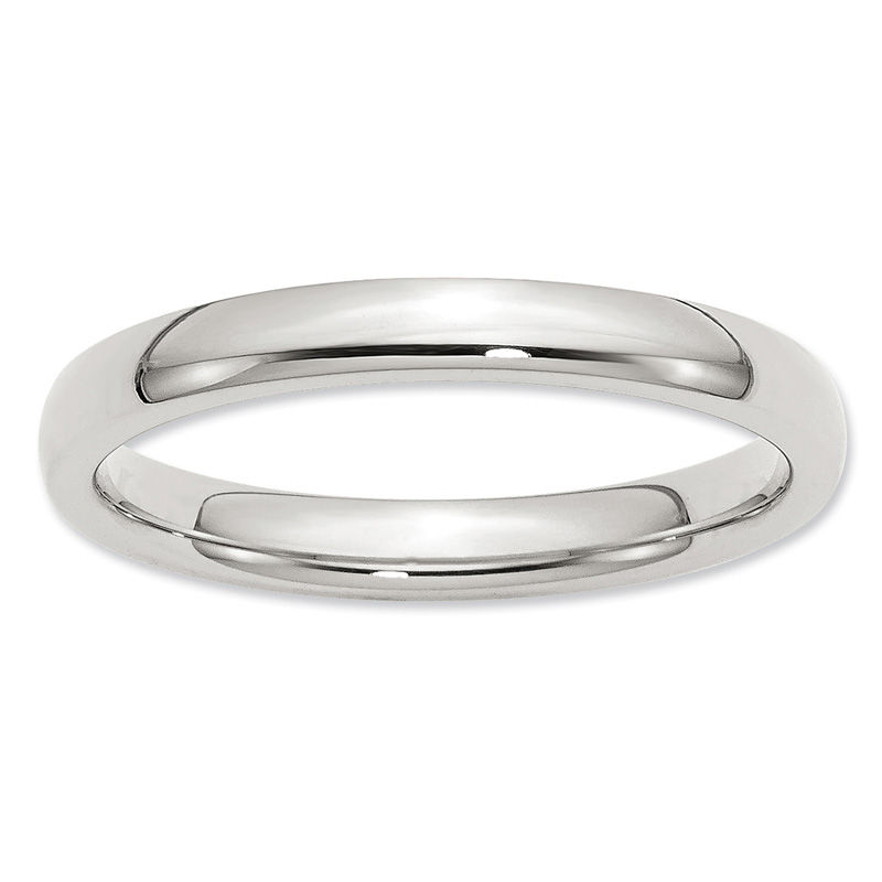 Main Image 1 of Previously Owned - 3.0mm Comfort-Fit Wedding Band in Sterling Silver