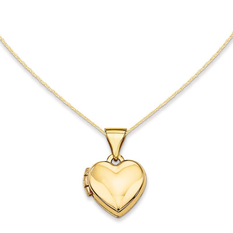 Main Image 1 of Previously Owned - Polished Heart Locket in 14K Gold