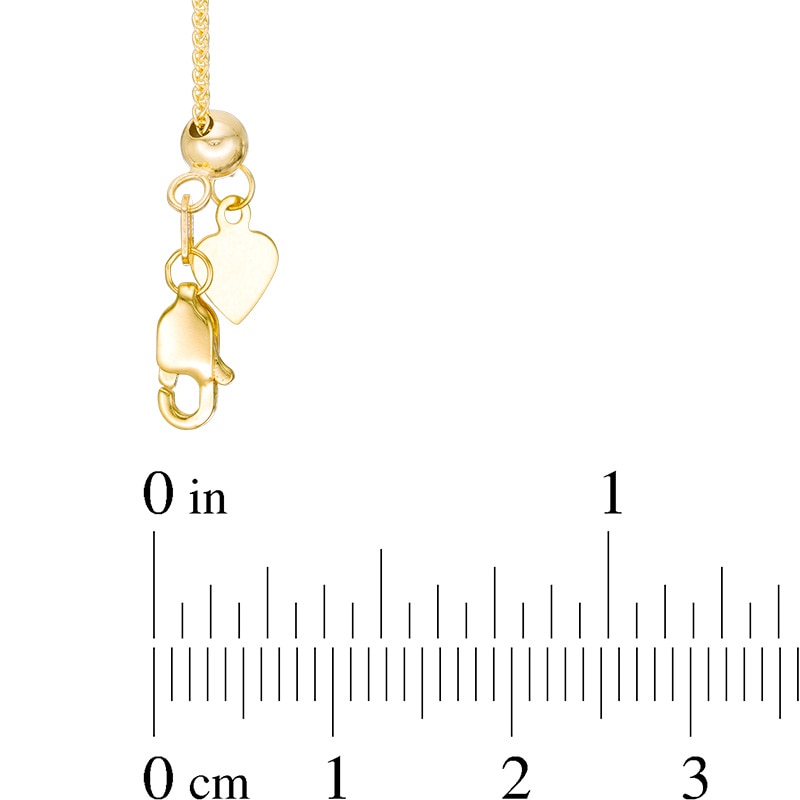 Main Image 2 of Previously Owned - Ladies' Adjustable 1.0mm Wheat Chain Necklace in 14K Gold - 22"