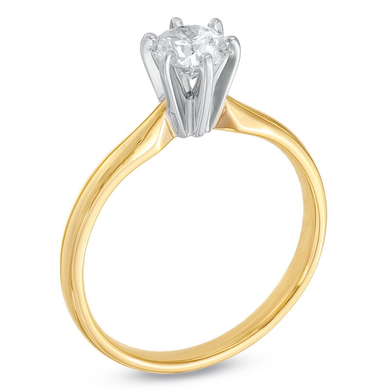 Main Image 2 of Previously Owned - 5/8 CT. Diamond Solitaire Engagement Ring in 14K Gold