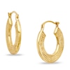 Thumbnail Image 1 of Previously Owned - Greek Key Hoop Earrings in 14K Gold