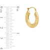Thumbnail Image 2 of Previously Owned - Greek Key Hoop Earrings in 14K Gold