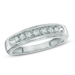 Previously Owned - 1/2 CT. T.W. Diamond Comfort Fit Band in 10K White Gold