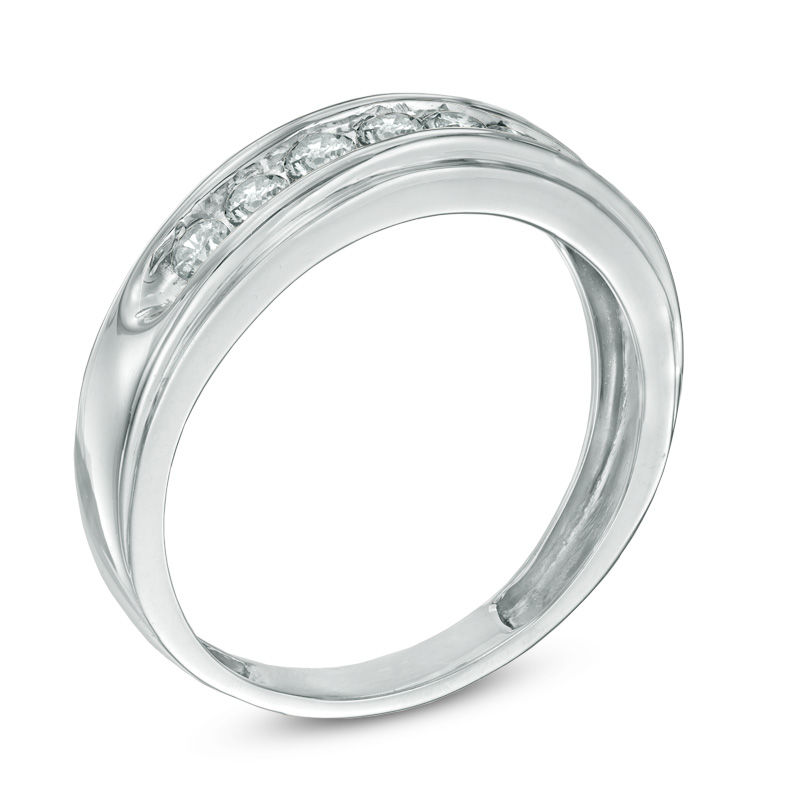 Main Image 2 of Previously Owned - 1/2 CT. T.W. Diamond Comfort Fit Band in 10K White Gold