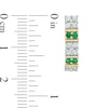 Thumbnail Image 2 of Previously Owned - Princess-Cut Lab-Created Emerald and White Sapphire Earrings in Sterling Silver with 14K Gold Plate