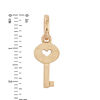 Thumbnail Image 2 of Previously Owned - Personality Charms Key Charm with Heart Cutout in Sterling Silver with Rose Rhodium