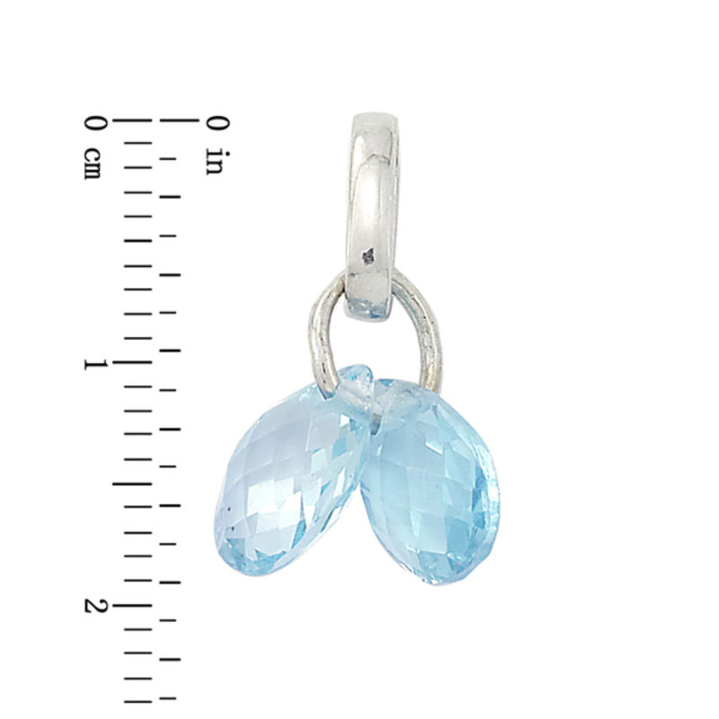 Main Image 2 of Previously Owned - Personality Charms Linear "PEACE" with Peace Sign Charm in Sterling Silver