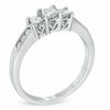 Thumbnail Image 1 of Previously Owned - 1/2 CT. T.W. Princess-Cut Diamond Past Present Future® Ring in 14K White Gold